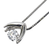 Pt900 プラチナ Pt850 プラチナ ダイヤ0.258ct ペンダントネックレス レディース 【中古】