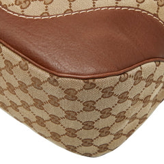 グッチ GGキャンバス ワンショルダーバッグ 肩掛け 203506 ブラック レザー レディース GUCCI 【中古】