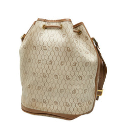 ディオール ハニカム 斜め掛け ショルダーバッグ ベージュ ブラウン PVC レザー レディース Dior 【中古】