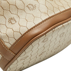 ディオール ハニカム 斜め掛け ショルダーバッグ ベージュ ブラウン PVC レザー レディース Dior 【中古】