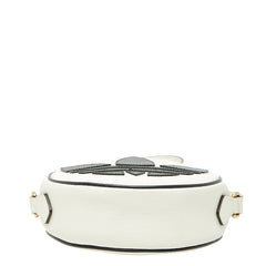 グッチ × adidas アディダス GGマーモント 斜め掛け ショルダーバッグ 702626 ホワイト ブラック レザー レディース GUCCI 【中古】