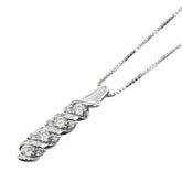 K18WG ホワイトゴールド ダイヤ0.50ct ペンダントネックレス レディース 【中古】