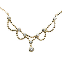 K18YG イエローゴールド ダイヤ0.30ct ペンダントネックレス レディース 【中古】