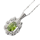 Pt900 プラチナ Pt850 プラチナ スフェーン2.57ct ダイヤ0.56ct ペンダントネックレス レディース 【中古】
