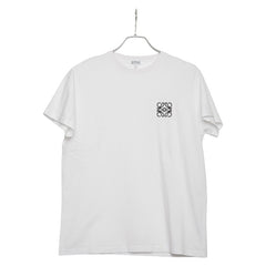 ロエベ アナグラム 刺繡 Tシャツ サイズS ホワイト コットン メンズ LOEWE 【中古】