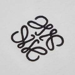 ロエベ アナグラム 刺繡 Tシャツ サイズS ホワイト コットン メンズ LOEWE 【中古】