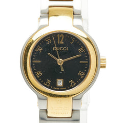 グッチ 腕時計 8900L クオーツ ブラック文字盤 ステンレススチール メッキ レディース GUCCI 【中古】