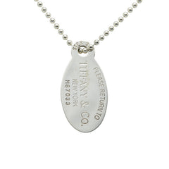 ティファニー リターン トゥ ティファニー オーバルタグ ネックレス SV925 シルバー レディース TIFFANY&Co. 【中古】