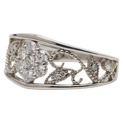 Pt900 プラチナ ダイヤ0.31ct リング 指輪 レディース 13.5号 【中古】