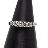 Pt900 プラチナ ダイヤ0.35ct 一文字リング 指輪 レディース 13号 【中古】