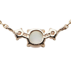 エテ K18YG イエローゴールド オパール ダイヤ0.03ct プチ ペンダントネックレス レディース ete 【中古】