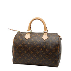 ルイ ヴィトン モノグラム スピーディ30 ハンドバッグ M41526 ブラウン PVC レザー レディース LOUIS VUITTON 【中古】