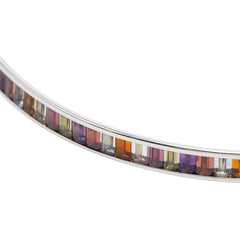 K18WG ホワイトゴールド カラーストーン4.50ct ブレスレット レディース 【中古】