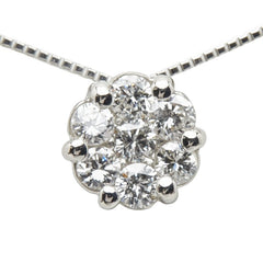 Pt900 プラチナ Pt850 プラチナ ダイヤ0.30ct ネックレス レディース 【中古】