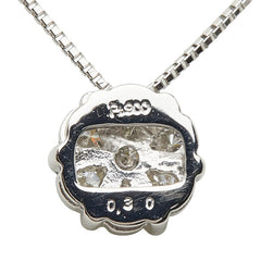 Pt900 プラチナ Pt850 プラチナ ダイヤ0.30ct ネックレス レディース 【中古】
