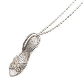 K18WG ホワイトゴールド ダイヤ0.11ct ハイヒールモチーフ ネックレス レディース 【中古】