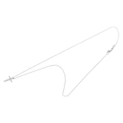 スタージュエリー K18WG ホワイトゴールド ダイヤ0.10ct クロスモチーフ ネックレス レディース STAR JEWELRY 【中古】