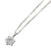 Pt900 プラチナ Pt850 プラチナ ダイヤ0.401ct プチネックレス レディース 【中古】