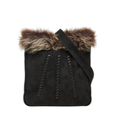 エルメス サックトゥドゥ ショルダーバッグ ブラック ブラウン ファー スエード レディース HERMES 【中古】