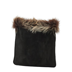 エルメス サックトゥドゥ ショルダーバッグ ブラック ブラウン ファー スエード レディース HERMES 【中古】