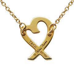 ティファニー ラビングハート ネックレス K18YG イエローゴールド レディース TIFFANY&Co. 【中古】