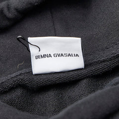 ヴェトモン VETEMENTS LOGO HOODIE プルオーバーパーカー サイズXL ブラック コットン メンズ 【中古】
