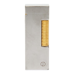 ダンヒル ローラー式 ガス ライター 着火確認済み シルバー ゴールド メタル メンズ Dunhill 【中古】