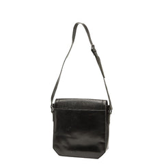 サンローラン ロゴ ショルダーバッグ ブラック レザー レディース SAINT LAURENT 【中古】
