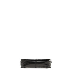 サンローラン ロゴ ショルダーバッグ ブラック レザー レディース SAINT LAURENT 【中古】