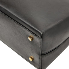 サルヴァトーレフェラガモ ガンチーニ ハンドバッグ ブラック ゴールド レザー レディース Salvatore Ferragamo 【中古】