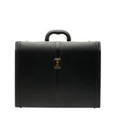 バーバリー ヴィンテージ ノバチェック ロゴ アタッシュ ブリーフケース ブラック レザー メンズ BURBERRY 【中古】