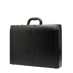 バーバリー ヴィンテージ ノバチェック ロゴ アタッシュ ブリーフケース ブラック レザー メンズ BURBERRY 【中古】