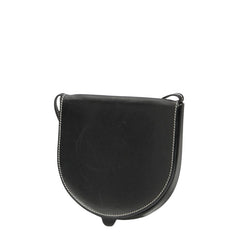 ロエベ アナグラム ヒールポーチスモール ショルダーバッグ ブラック レザー レディース LOEWE 【中古】