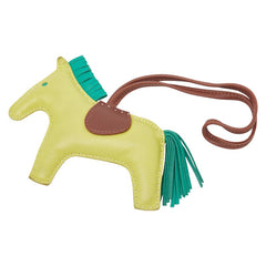 エルメス ロデオMM ペガサス チャーム バッグチャーム キーホルダー ライム ミント フォーブ アニョーミロ レディース HERMES 【中古】