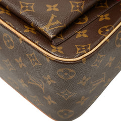 ルイ ヴィトン モノグラム エクサントリ シテ ハンドバッグ M51161 ブラウン PVC レザー レディース LOUIS VUITTON 【中古】