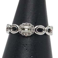 Pt900 プラチナ ダイヤ0.17ct リング 指輪 レディース 13号 【中古】