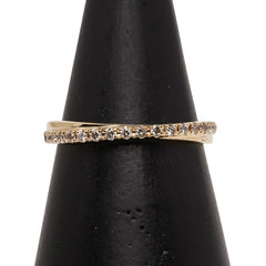 K18YG イエローゴールド ダイヤ0.14ct リング 指輪 レディース 9.5号 【中古】