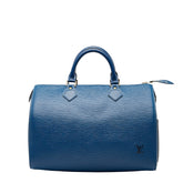 ルイ ヴィトン エピ スピーディ30 ハンドバッグ ミニボストンバッグ M43005 トレドブルー レザー レディース LOUIS VUITTON 【中古】