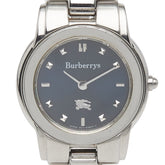 バーバリー 腕時計 クオーツ ネイビー文字盤 ステンレススチール レディース BURBERRY 【中古】