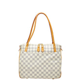 ルイ ヴィトン ダミエ アズール フィジェリPM ショルダーバッグ トートバッグ N41176 ホワイト PVC レザー レディース LOUIS VUITTON 【中古】