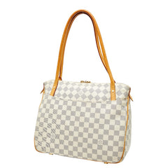 ルイ ヴィトン ダミエ アズール フィジェリPM ショルダーバッグ トートバッグ N41176 ホワイト PVC レザー レディース LOUIS VUITTON 【中古】