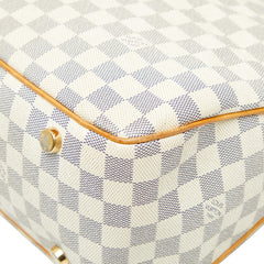 ルイ ヴィトン ダミエ アズール フィジェリPM ショルダーバッグ トートバッグ N41176 ホワイト PVC レザー レディース LOUIS VUITTON 【中古】