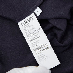 ロエベ EYE NATURE PRINTED T-SHIRT Tシャツ サイズL ネイビー マルチカラー コットン メンズ LOEWE 【中古】