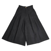 グッチ プリーツ ガウチョパンツ サイズ36 664412 ブラック ウール ツイード レディース GUCCI 【中古】