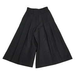 グッチ プリーツ ガウチョパンツ サイズ36 664412 ブラック ウール ツイード レディース GUCCI 【中古】