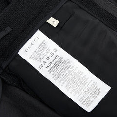 グッチ プリーツ ガウチョパンツ サイズ36 664412 ブラック ウール ツイード レディース GUCCI 【中古】
