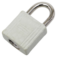 エルメス カデナ 南京錠 キー セット シルバー ホワイト メタル レザー レディース HERMES 【中古】