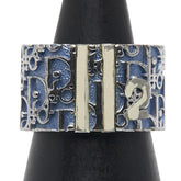 ディオール トロッター リング 指輪#6 シルバー ブルー メタル レディース Dior 【中古】