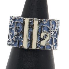 ディオール トロッター リング 指輪#6 シルバー ブルー メタル レディース Dior 【中古】