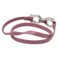サルヴァトーレフェラガモ ガンチーニ ブレスレット シルバー ピンク メタル レザー レディース Salvatore Ferragamo 【中古】